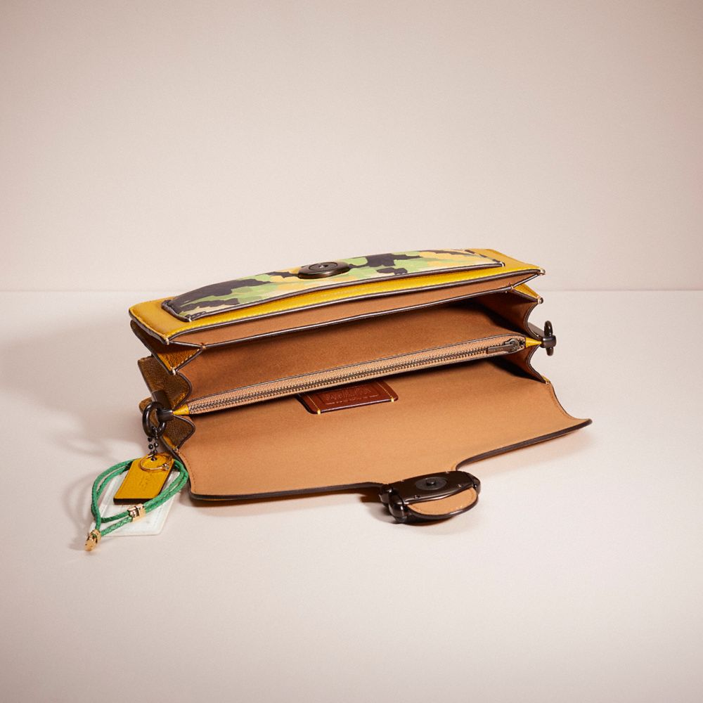 COACH®,Upcrafted Tabby Shoulder Bag 26,Leather,Lining Lining Fabric Content,Shoulder Bag,Logo,Metal,Embossed,Pattern,Day P...,Mustard,Inside View,Top View