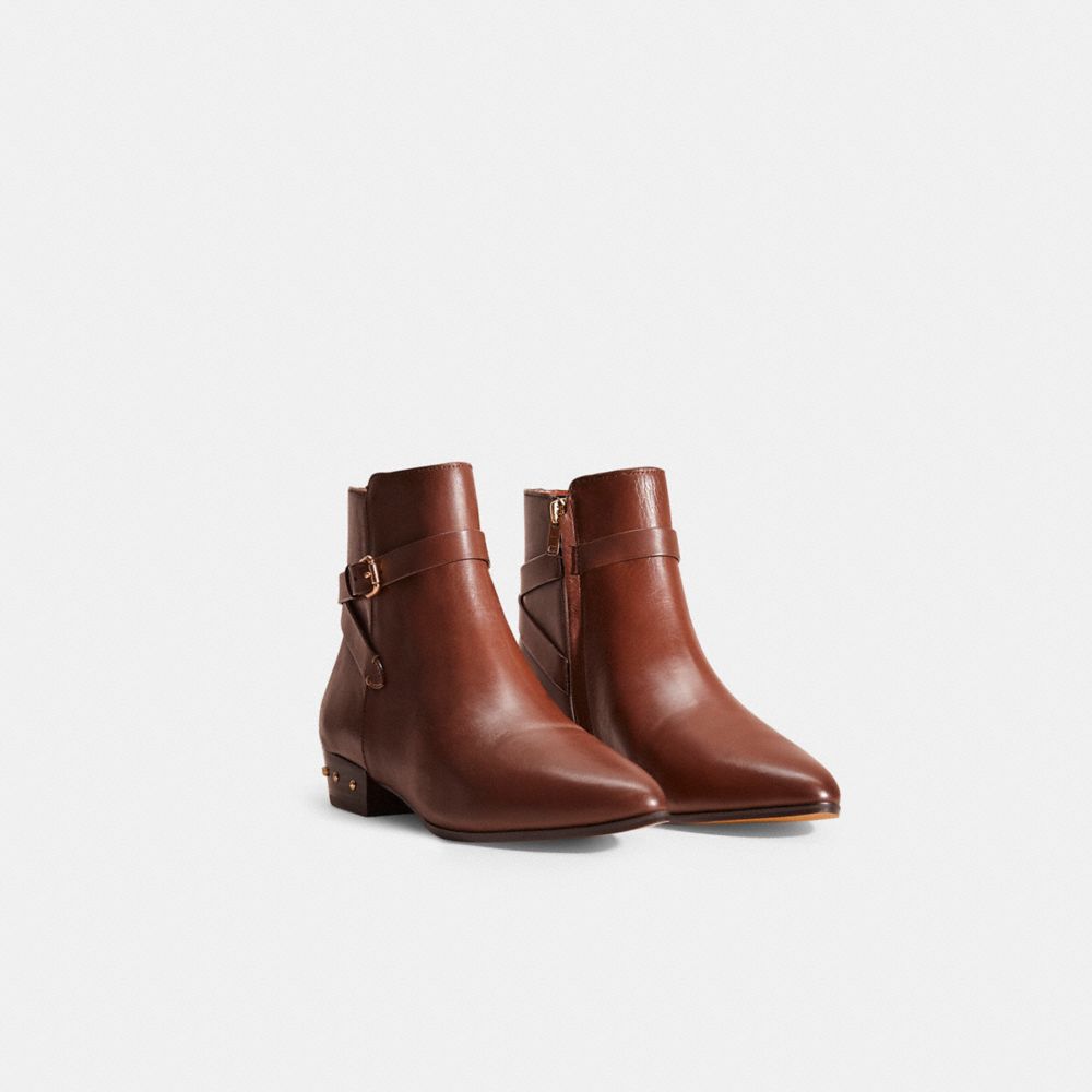 COACH®,Restored Kaitlin Bootie,Brown,Angle View