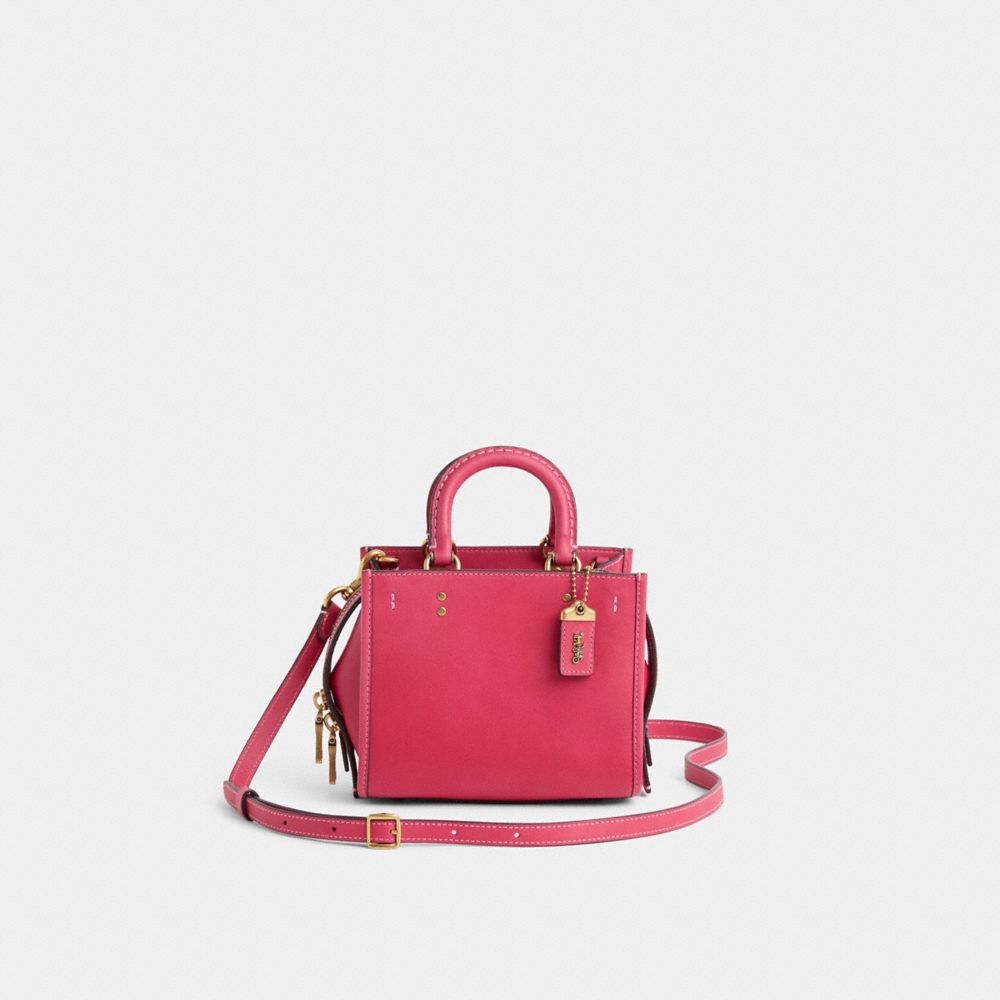 COACH®,Restored Rogue 17 In Original Natural Leather,,Front View