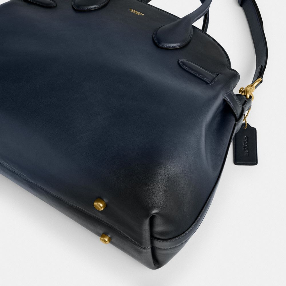 COACH®,Soft Empire Carryall Bag 40,Satchel,Logo,Gusset,Work,Black,Outsole View
