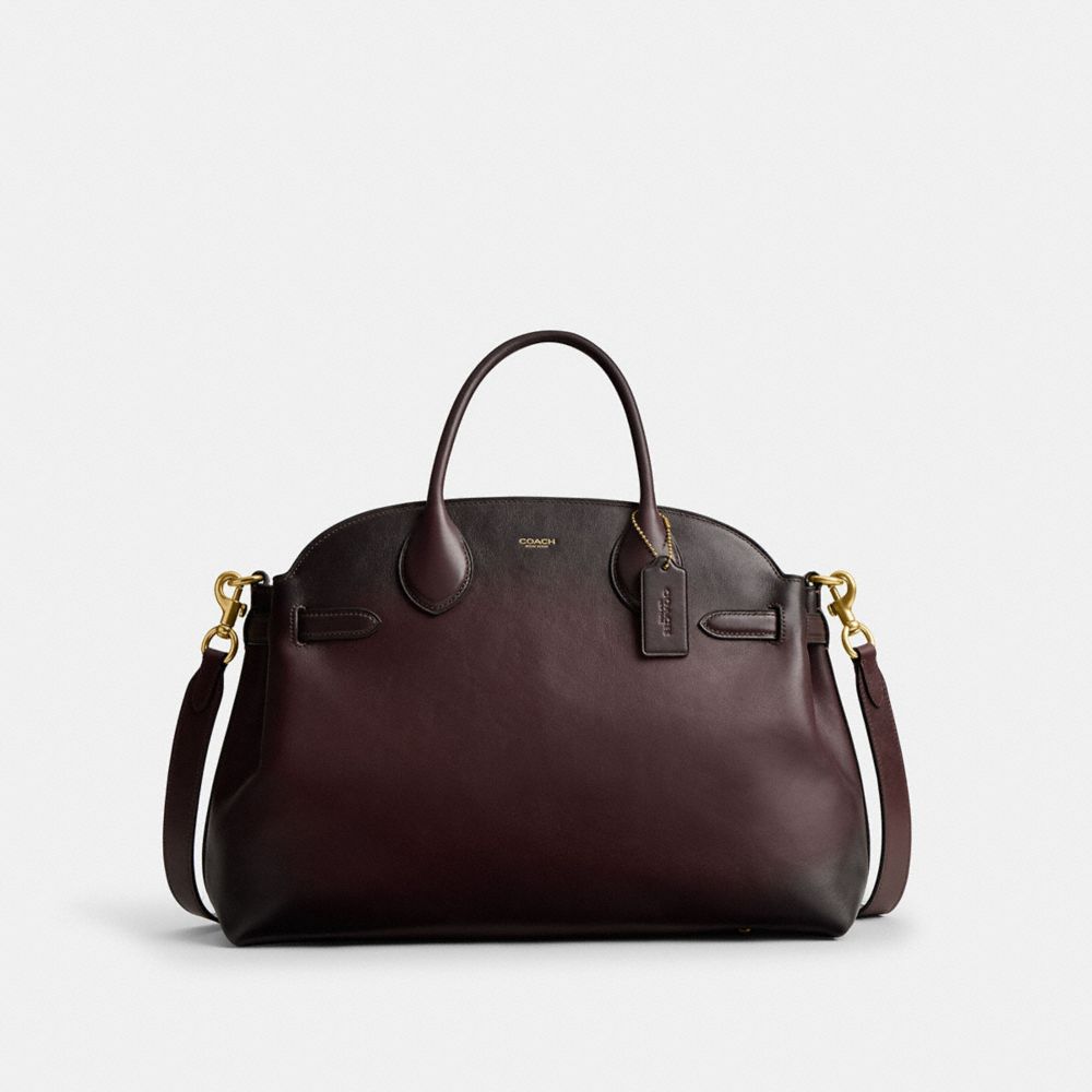 COACH®,Soft Empire Carryall Bag 40,Satchel,Logo,Gusset,Work,Brown