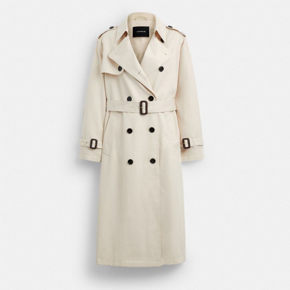 COACH®,Fluid Trench Coat,,Front View
