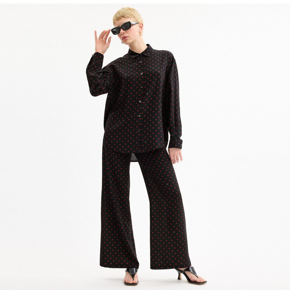 COACH®,Apple Dot Button Down Shirt,,Scale View