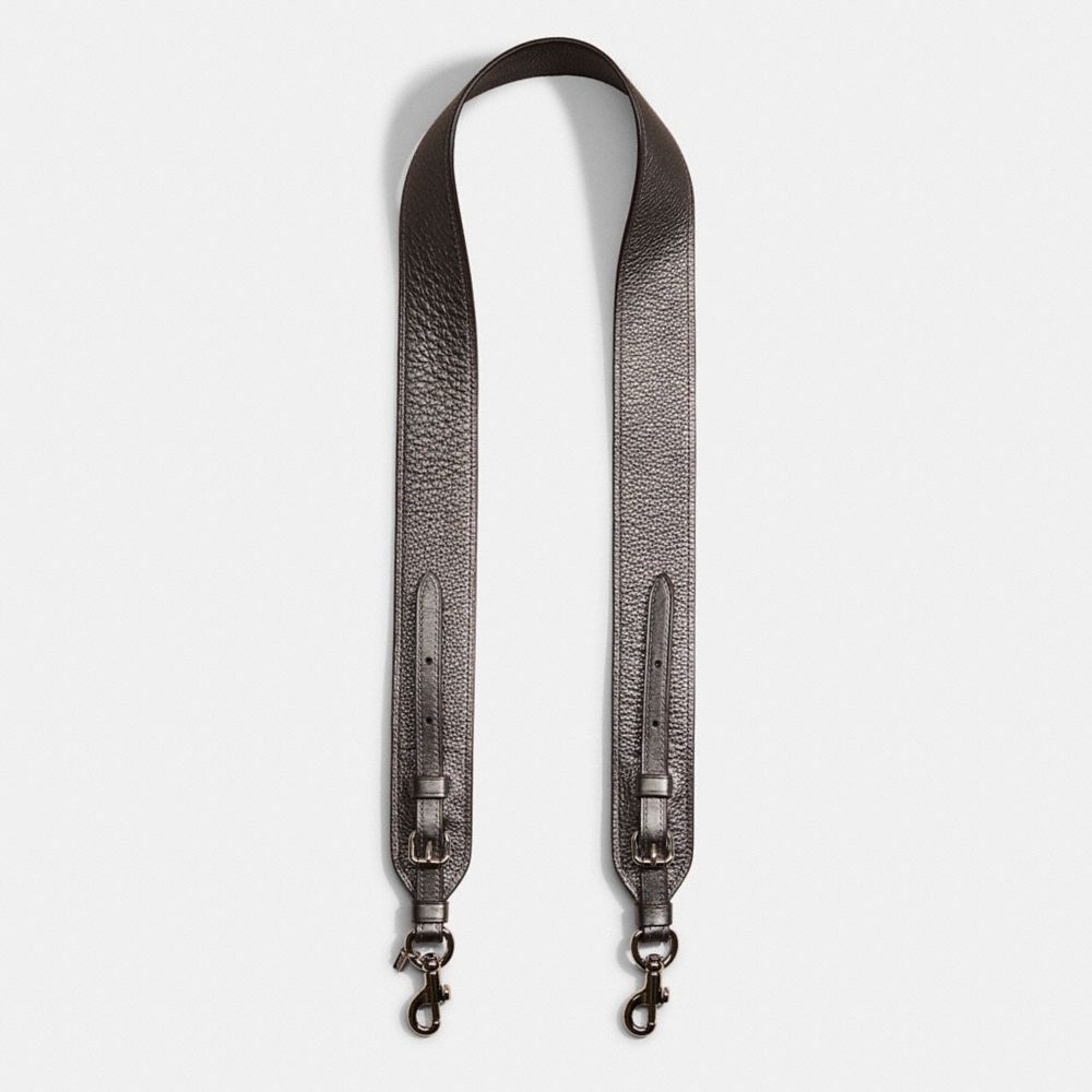 COACH®,Restored Novelty Strap,Bag Straps,Silver Metal,Casual,Multi Color,Front View