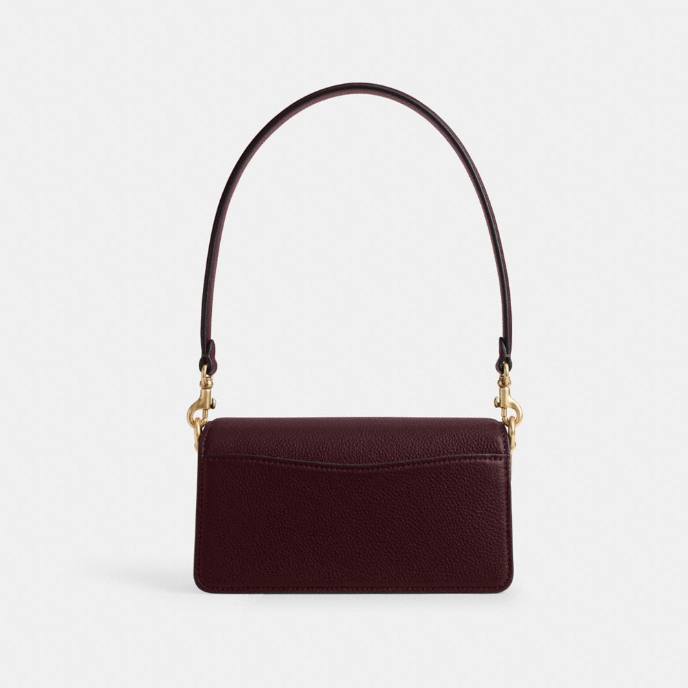 COACH®,Tabby Shoulder Bag 20,Leather,Shoulder Bag,Embossed,Metal,Logo,Day Party,Maroon,Back View