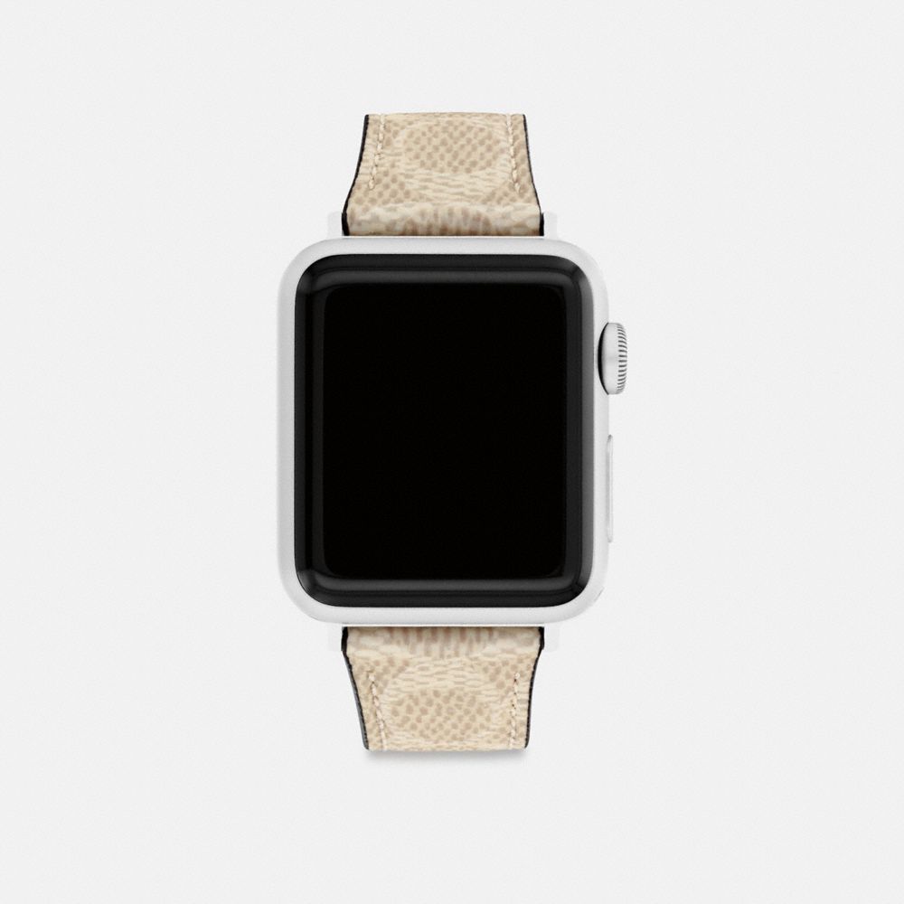 COACH®,Apple Watch® Strap, 38 Mm, 40 Mm And 41 Mm,Digital,Casual,Brown,Front View