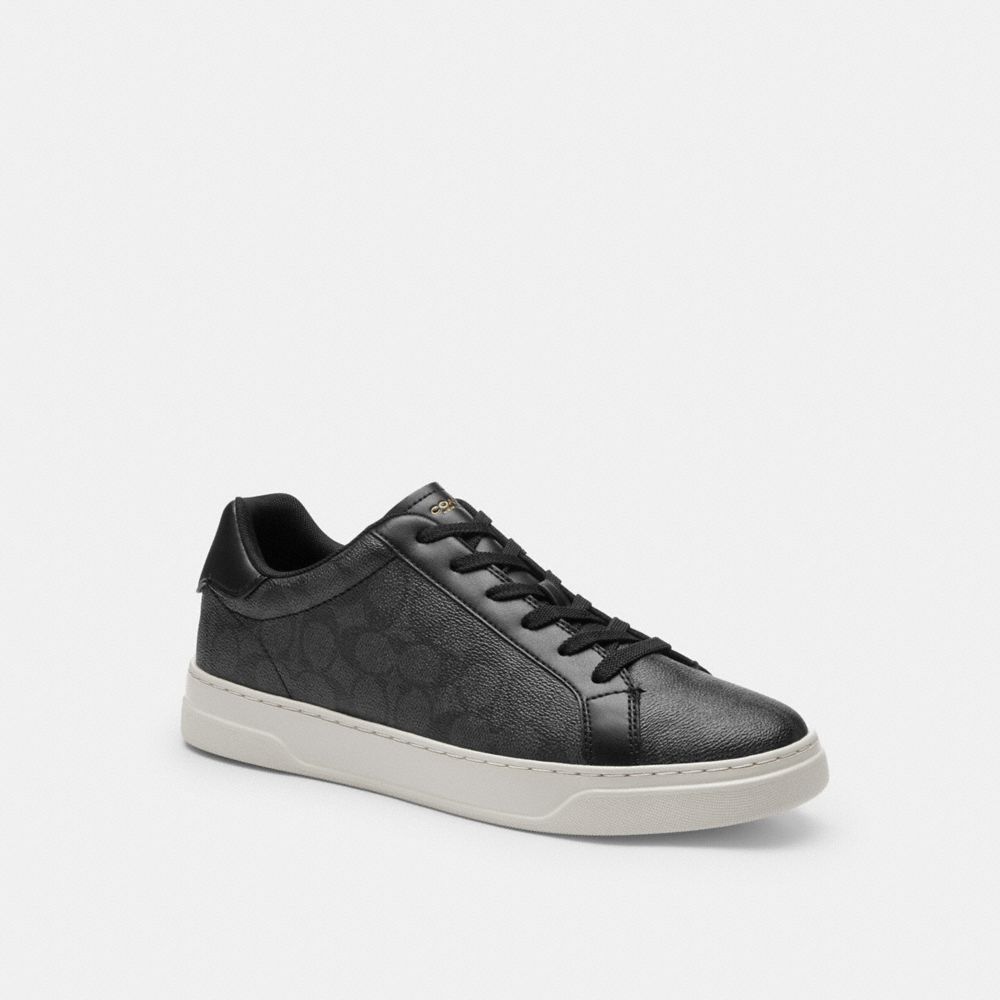 COACH®,High Line Sneaker In Signature Canvas,Canvas,Casual,Fabric,Logo,Cushioned,Cushion Toe,Casual,,Front View