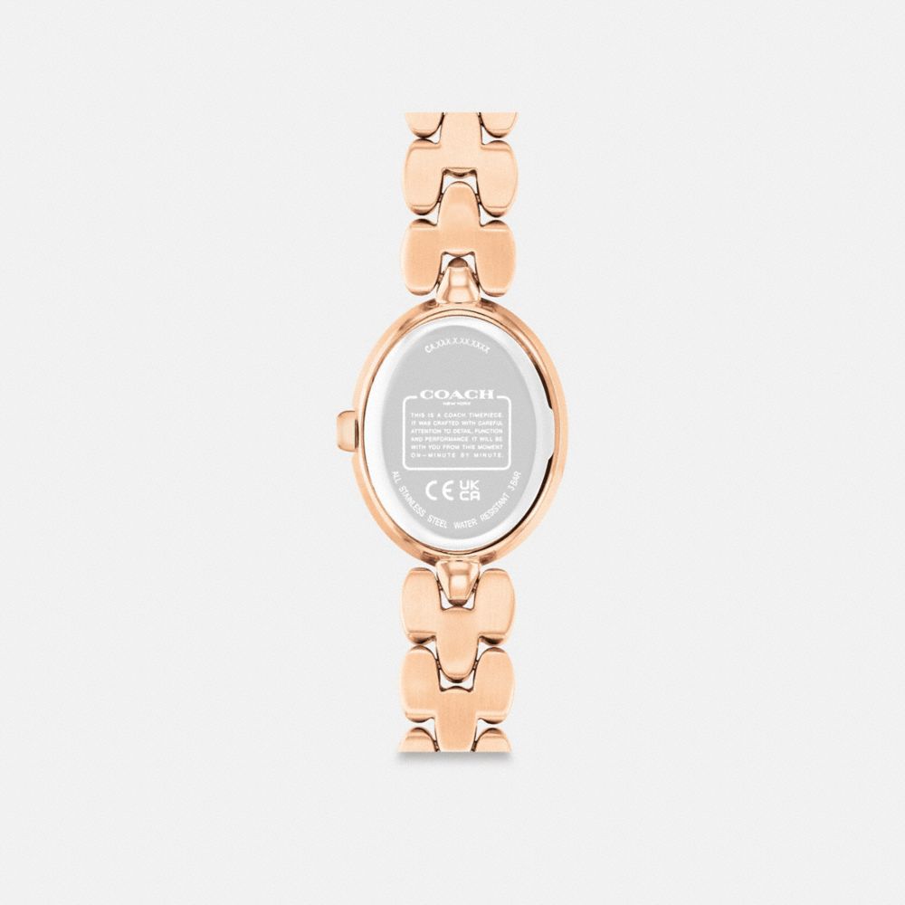 COACH®,Sammy 22 Mm Rg Sig C White Dial Bracelet,,Back View