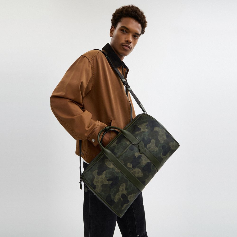 COACH®,Gotham Duffle 45 In Signature Camo Print,,Detail View