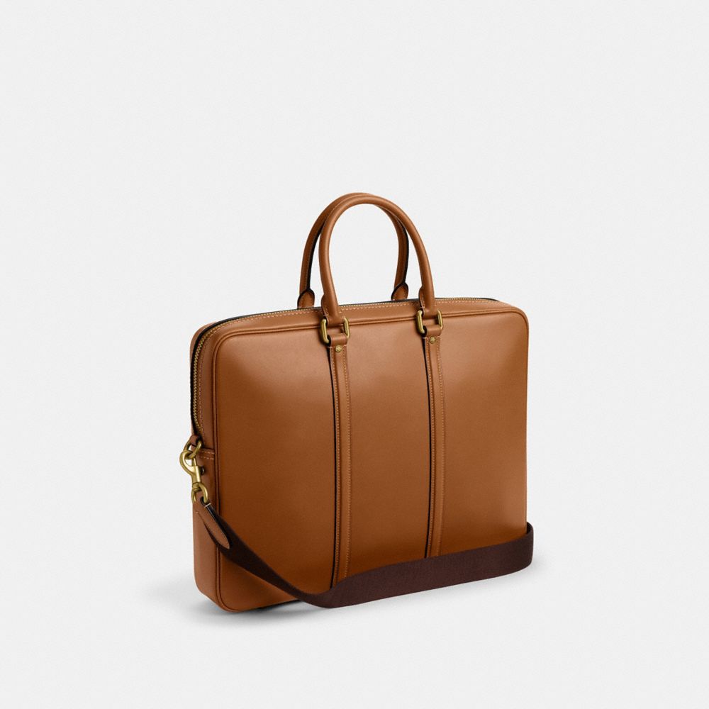 COACH®,Metropolitan Workbag,Brown,Angle View