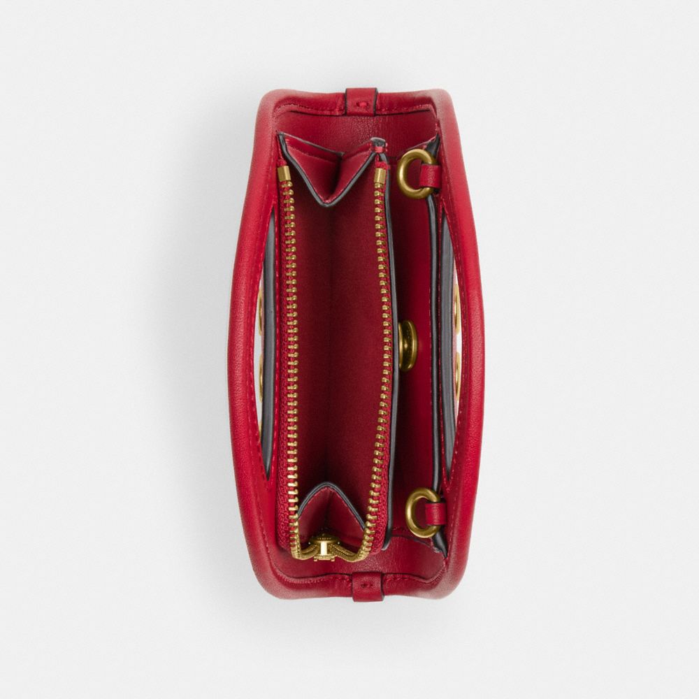 COACH®,Top Handle Card Case With Grommets,,Inside View,Top View