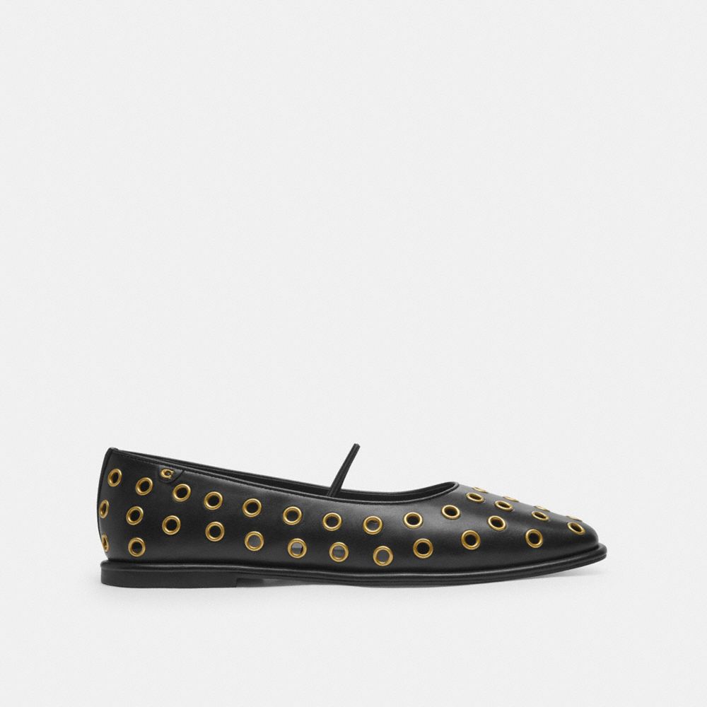 COACH®,Emilia Mary Jane With Grommets,,Angle View