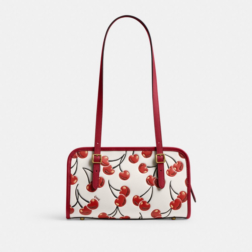 COACH®,Swing Zip Bag With Cherry Print,,Back View
