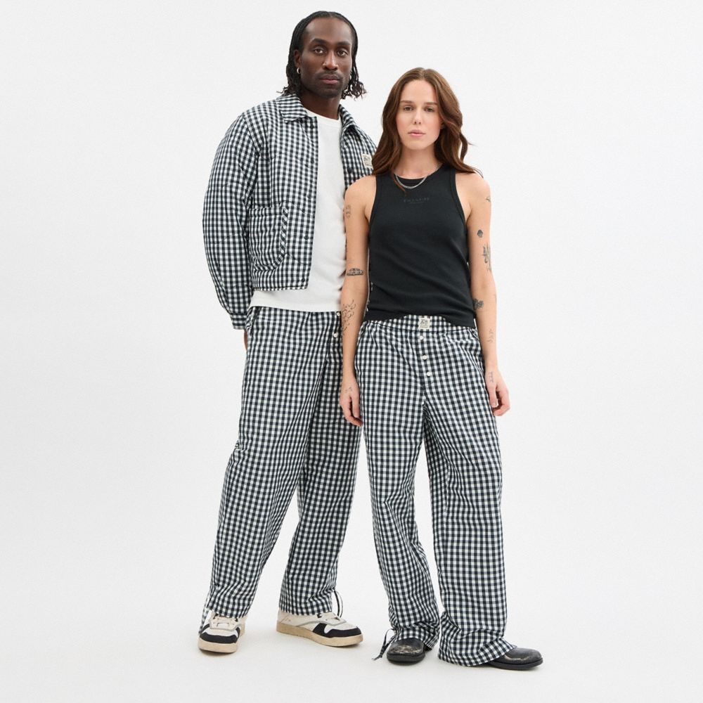 COACH®,Coachtopia Loop Gingham Pants,,Scale View