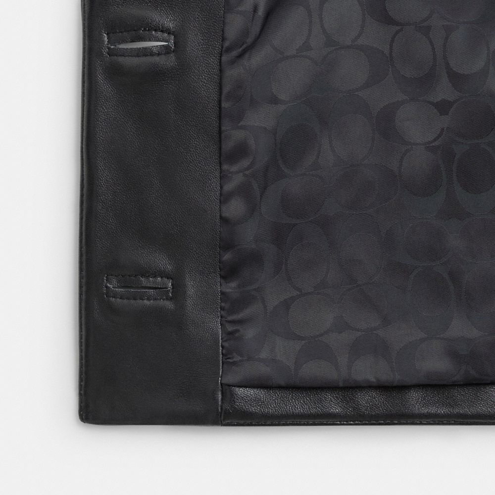 COACH®,Quilted Leather Vest,,Inside View,Top View