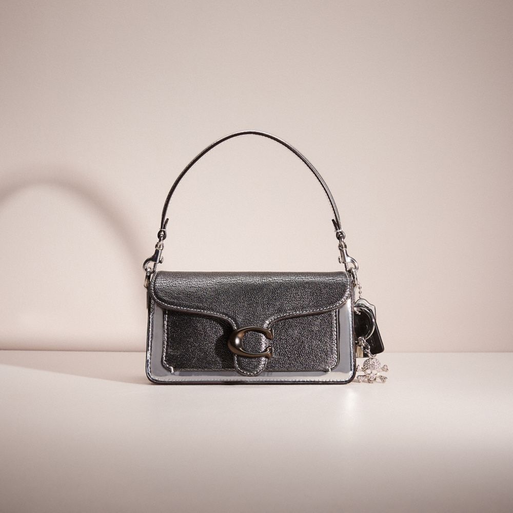 COACH®,Upcrafted Tabby Shoulder Bag 20 In Metallic,,Front View