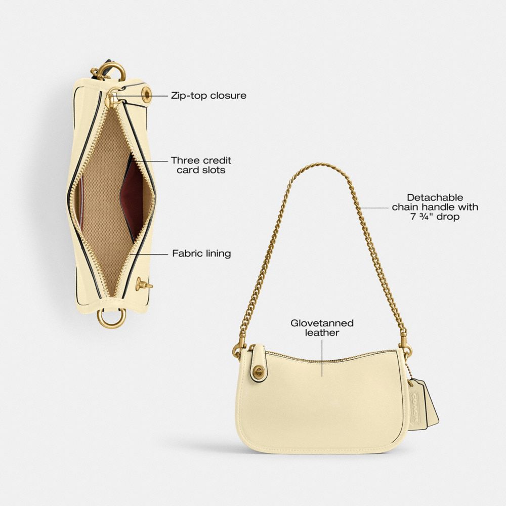 COACH®,Swinger Bag 20,Leather,Shoulder Bag,Embossed,Logo,Day Party,,Collection