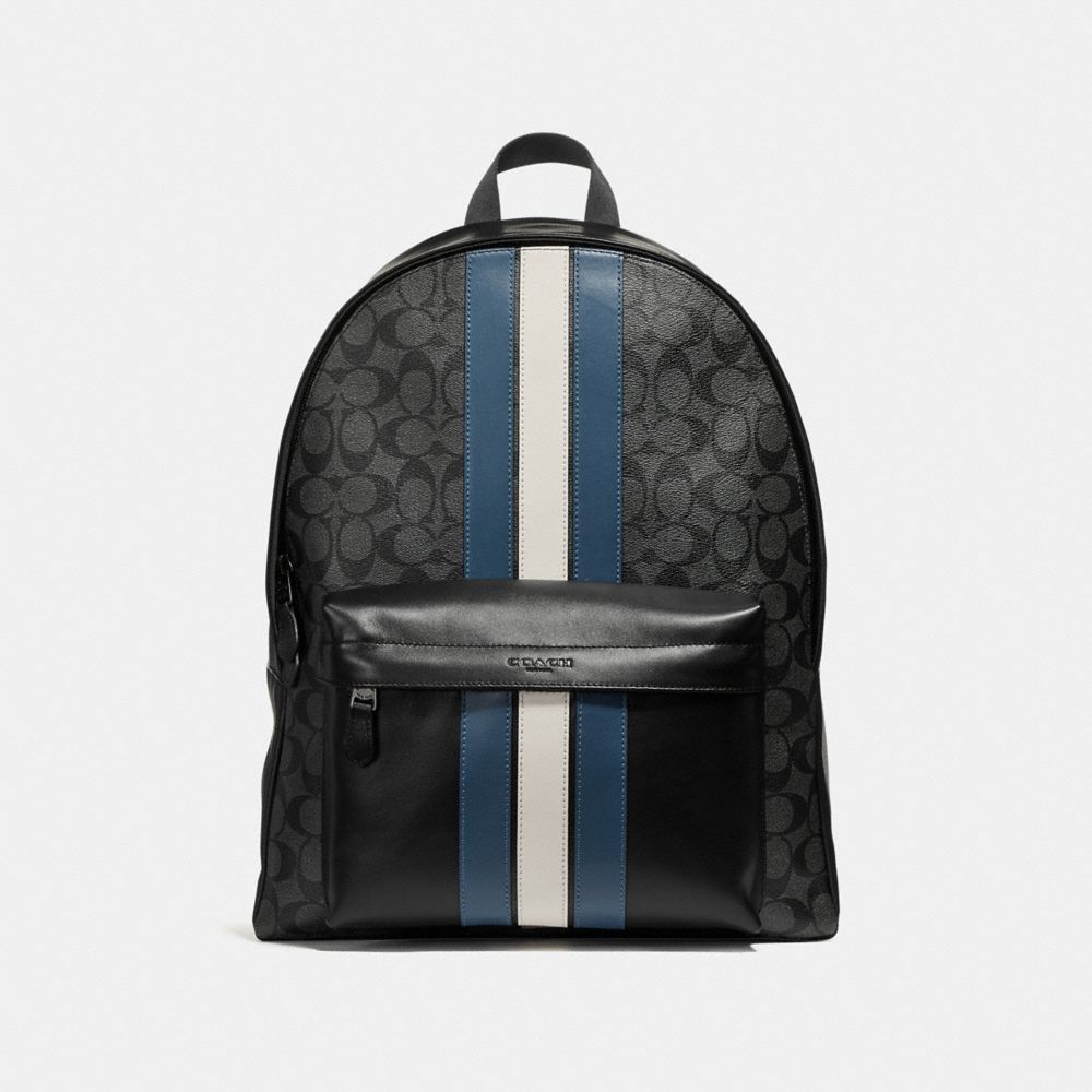 coach charles backpack with varsity stripe