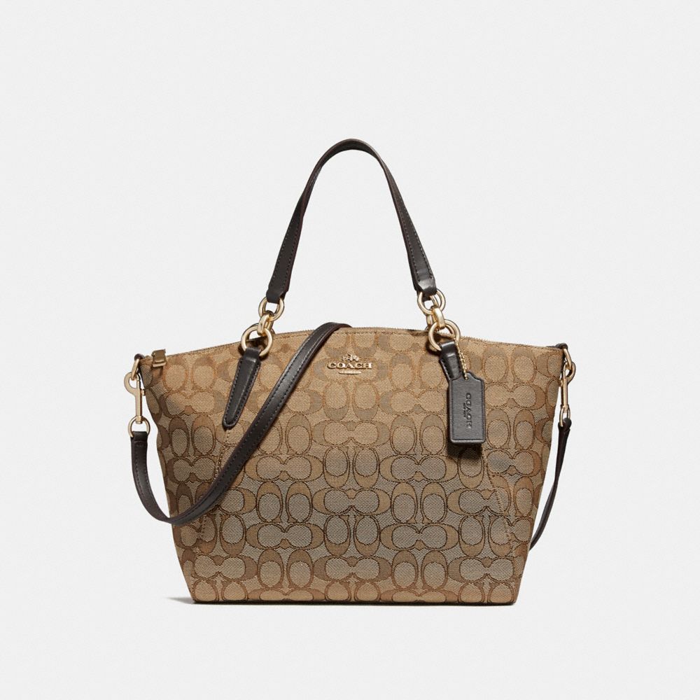 SMALL KELSEY SATCHEL IN SIGNATURE JACQUARD