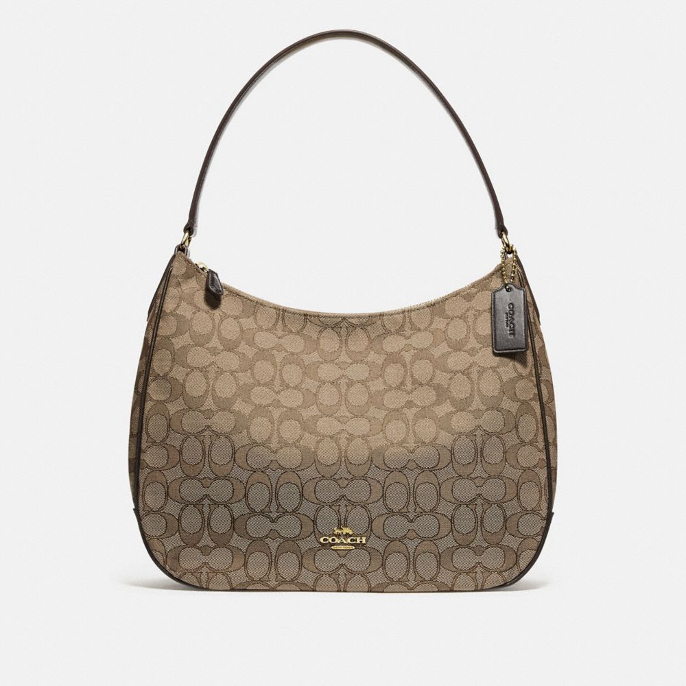 coach signature zip shoulder bag