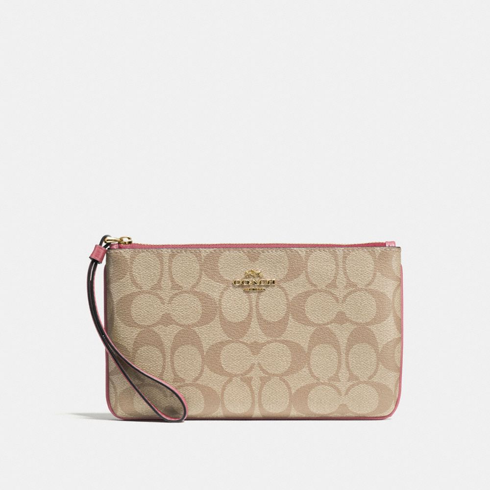 COACH® Outlet LARGE WRISTLET IN SIGNATURE CANVAS