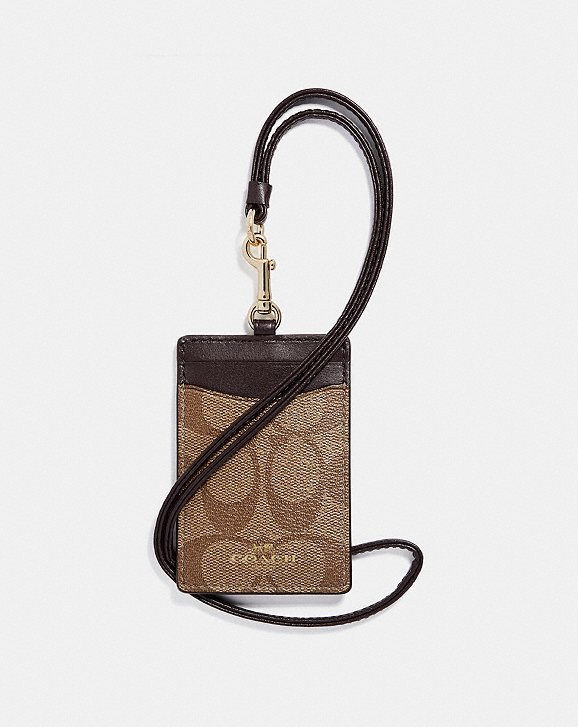 coach lanyard with id holder