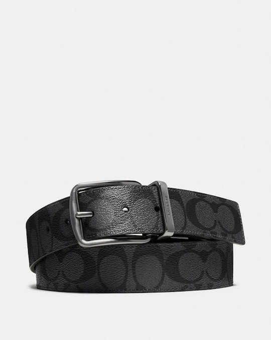 WIDE HARNESS CUT-TO-SIZE REVERSIBLE BELT IN SIGNATURE CANVAS