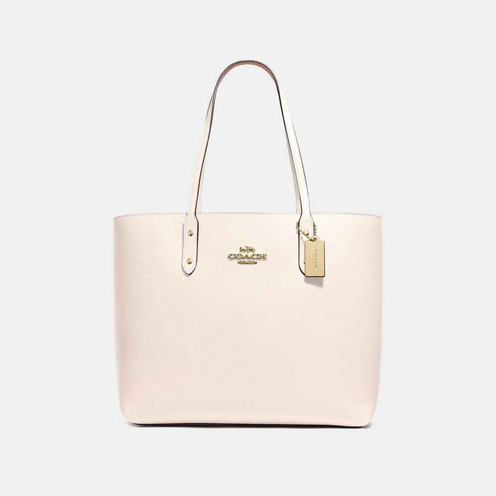 gold coach tote