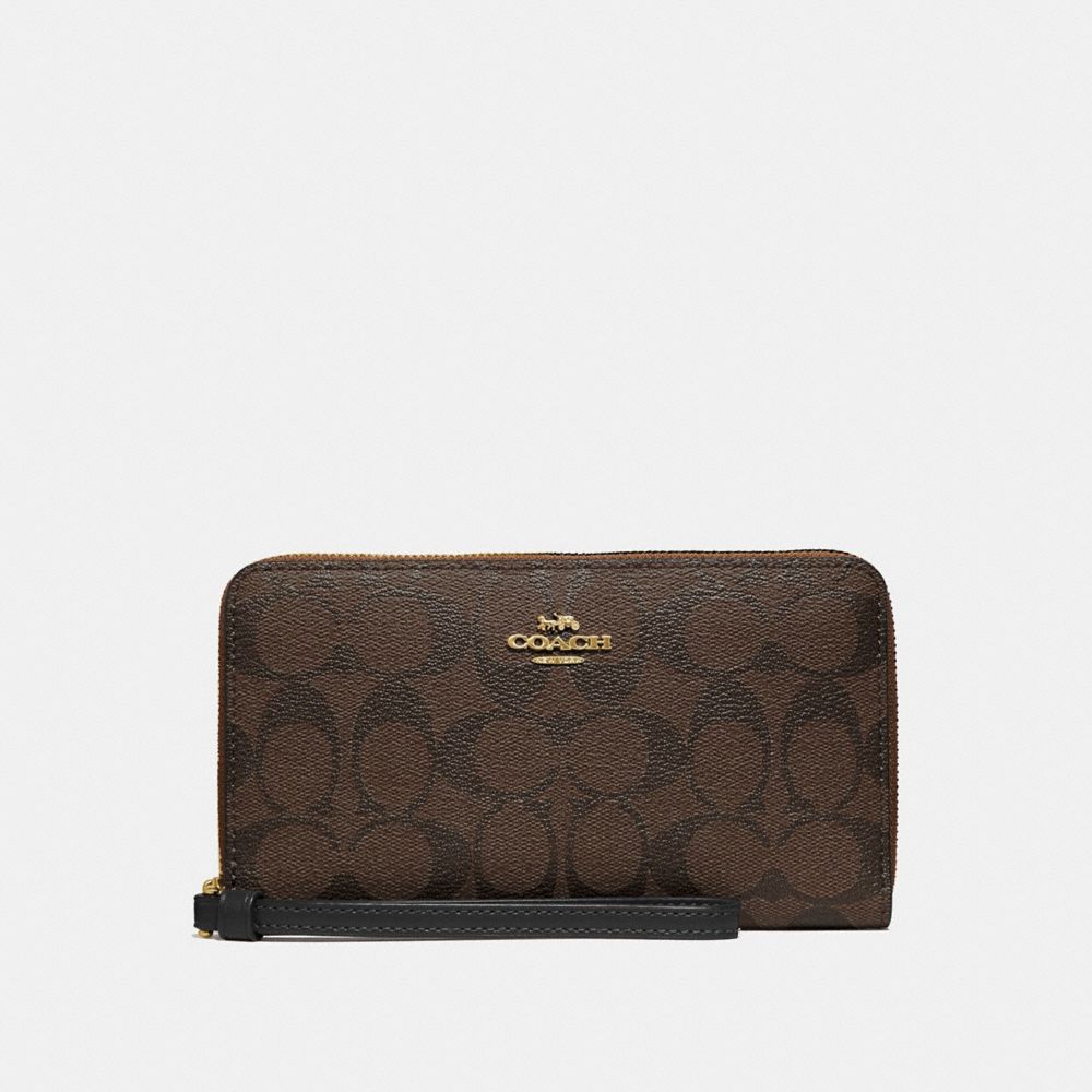 gold coach wallet