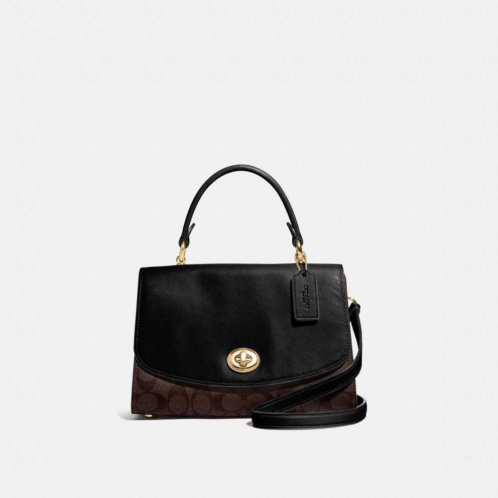 black and gold satchel