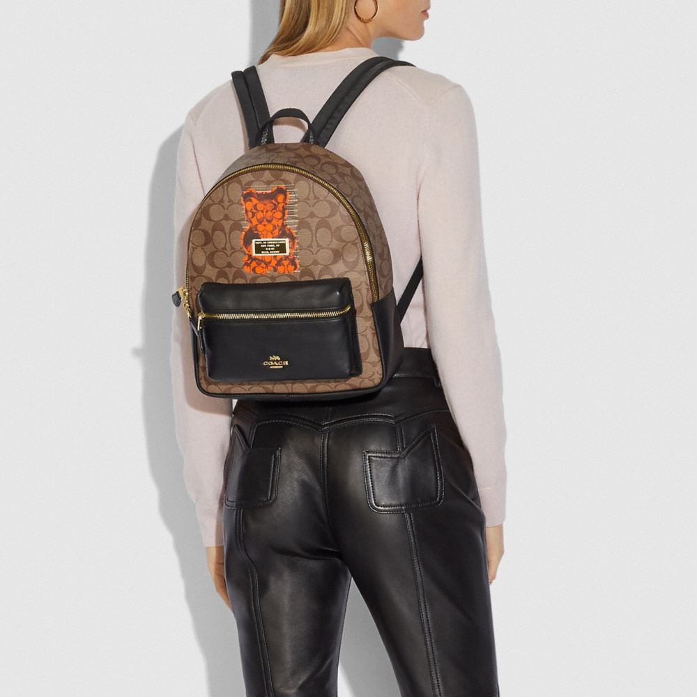 coach medium charlie backpack size