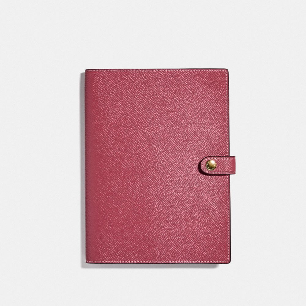 COACH® Outlet NOTEBOOK WITH SIGNATURE CANVAS DETAIL