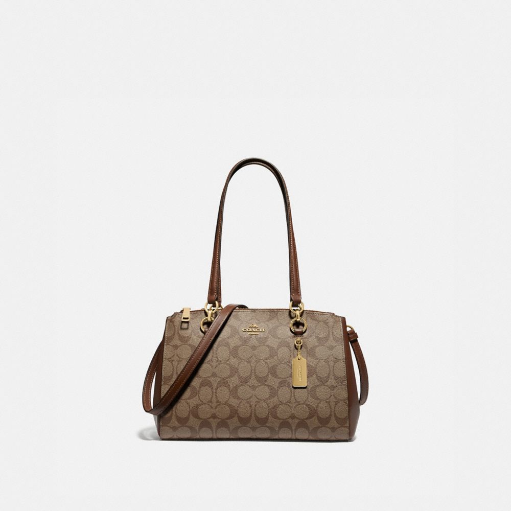 gold coach bag