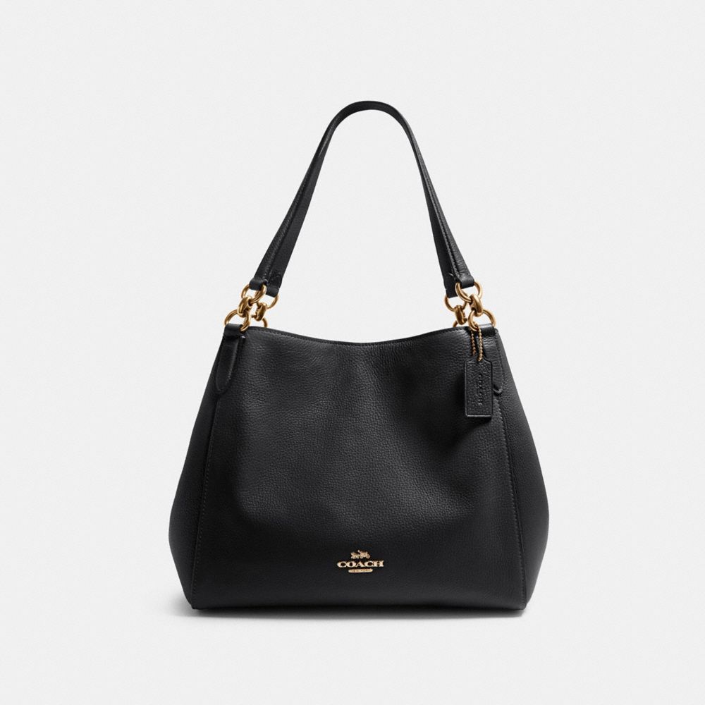 all black shoulder bag