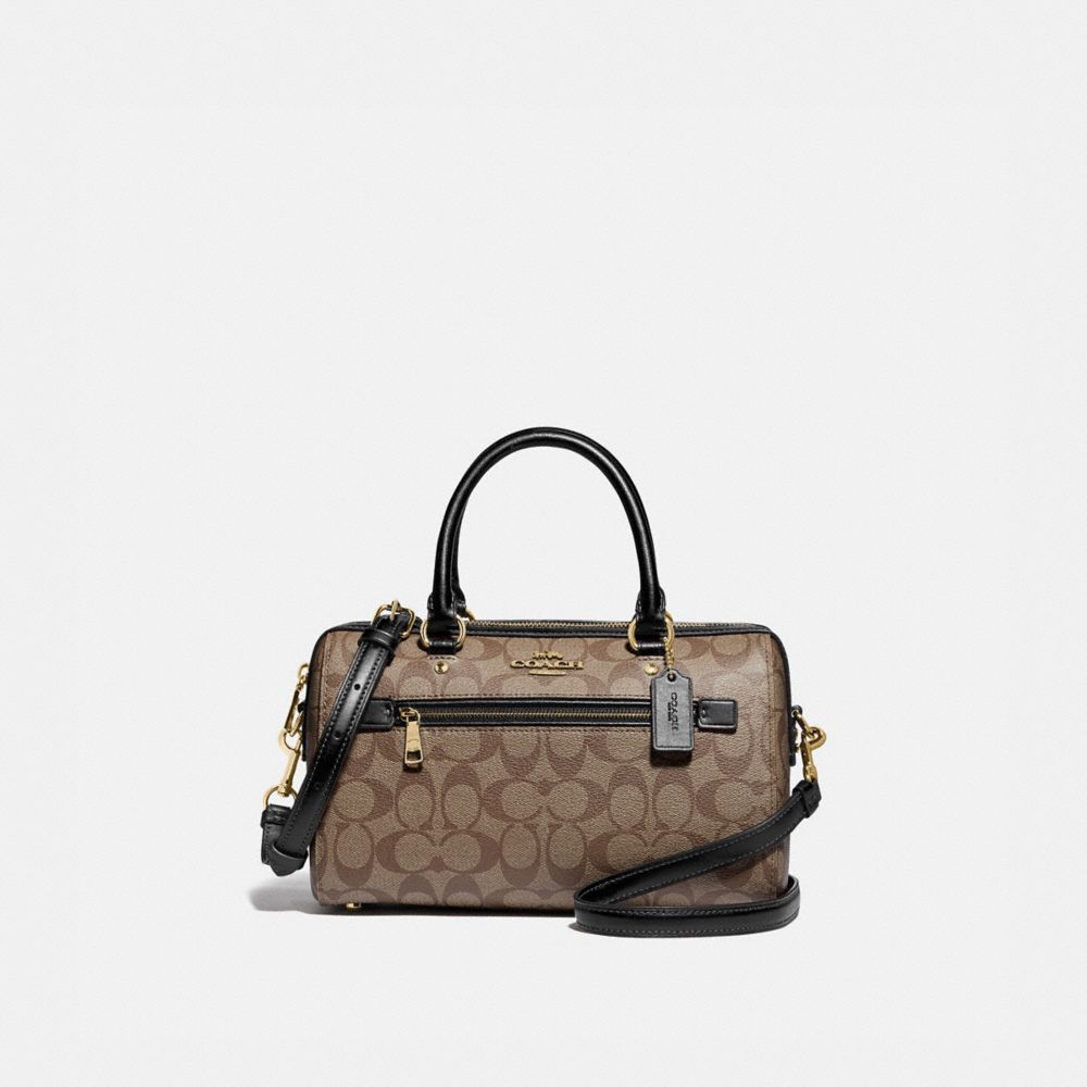 coach black tote with red lining