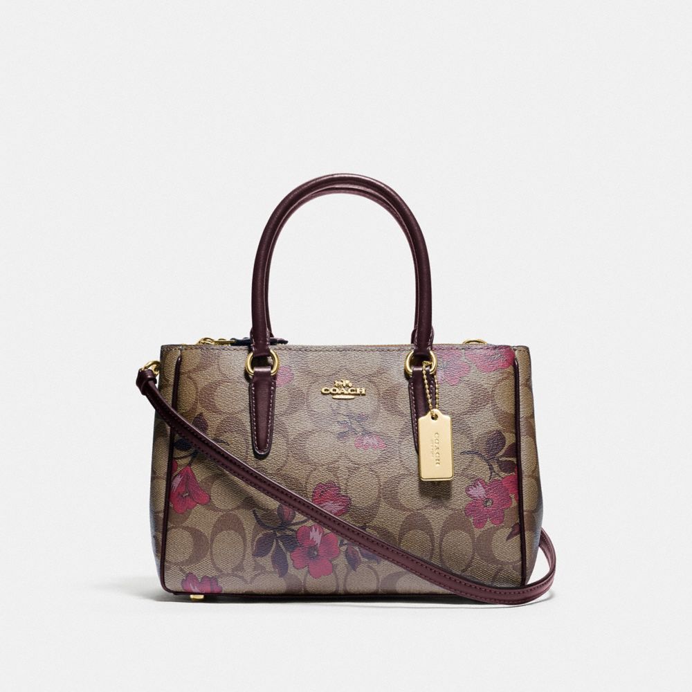coach mini surrey carryall in signature canvas