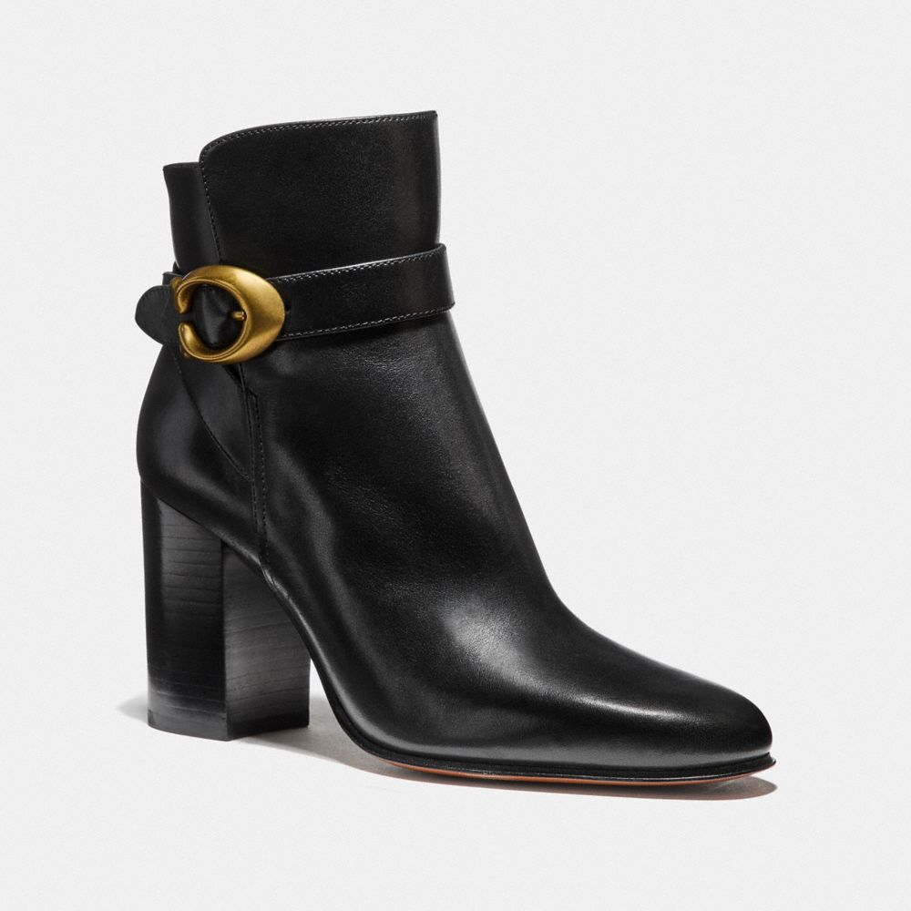 coach signature buckle bootie