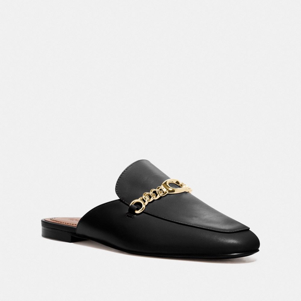 coach black flat shoes