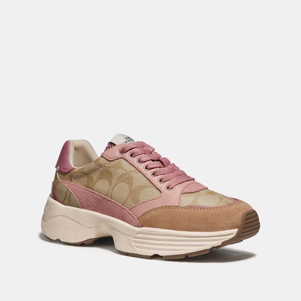 pink coach tennis shoes