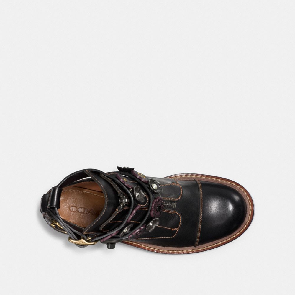 coach moto bootie tea rose