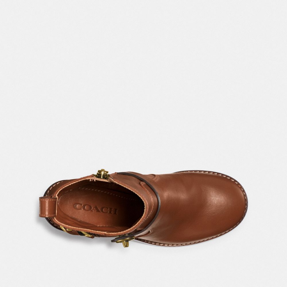 coach moto bootie heel