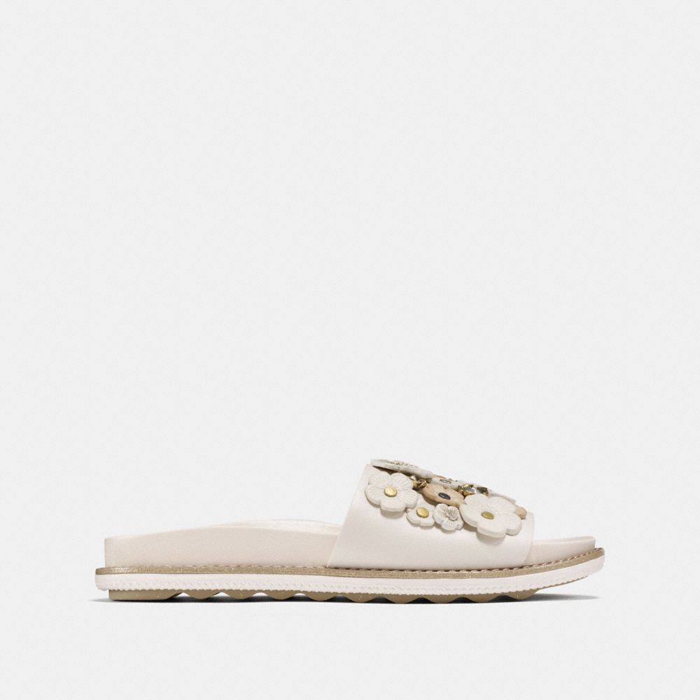 coach tea rose slides