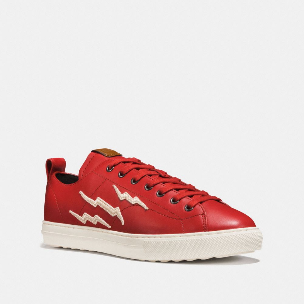 coach red sneakers