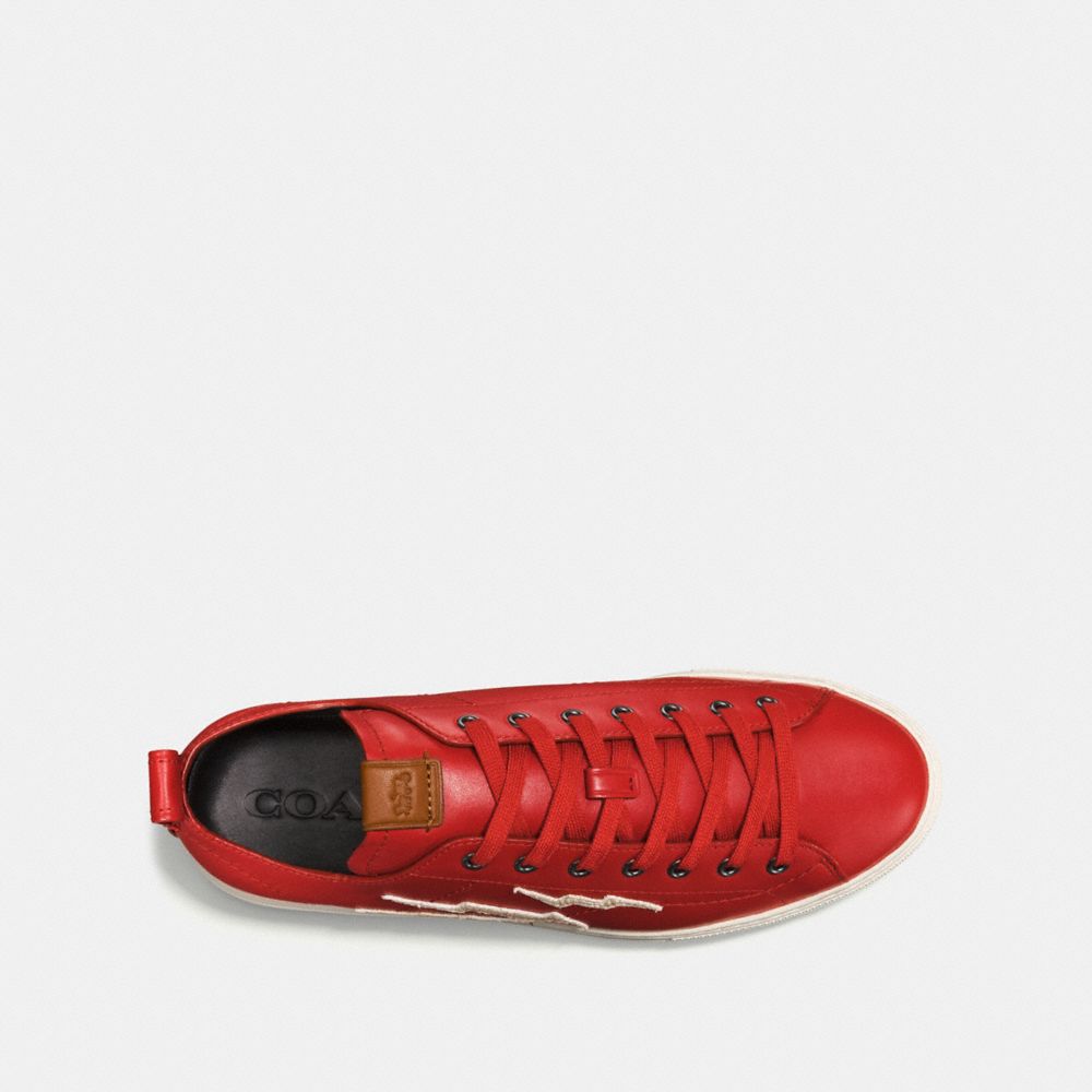 coach red sneakers