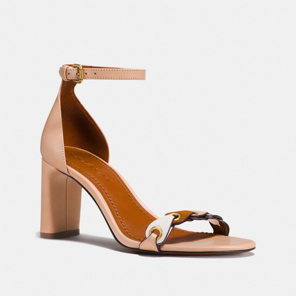 coach block heel sandal