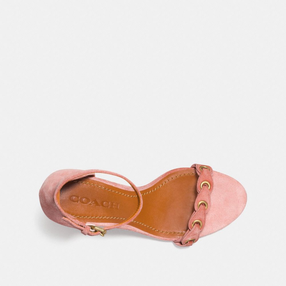 mid heel sandal with coach link