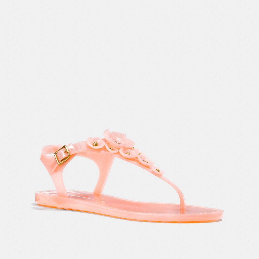 coach tea rose jelly sandals