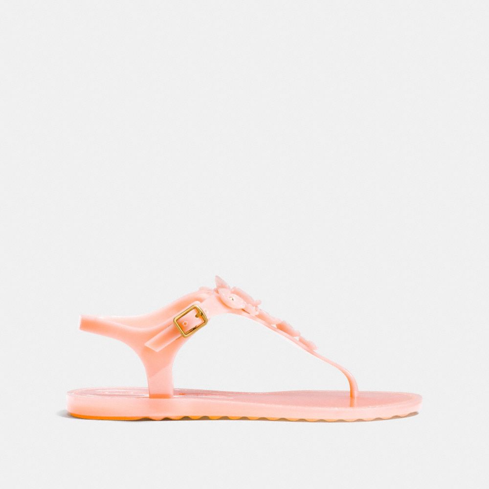 coach tea rose jelly sandals