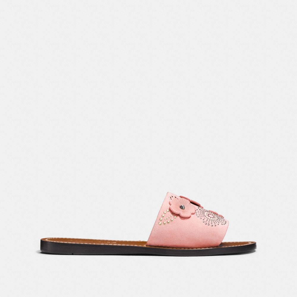 coach tea rose slides