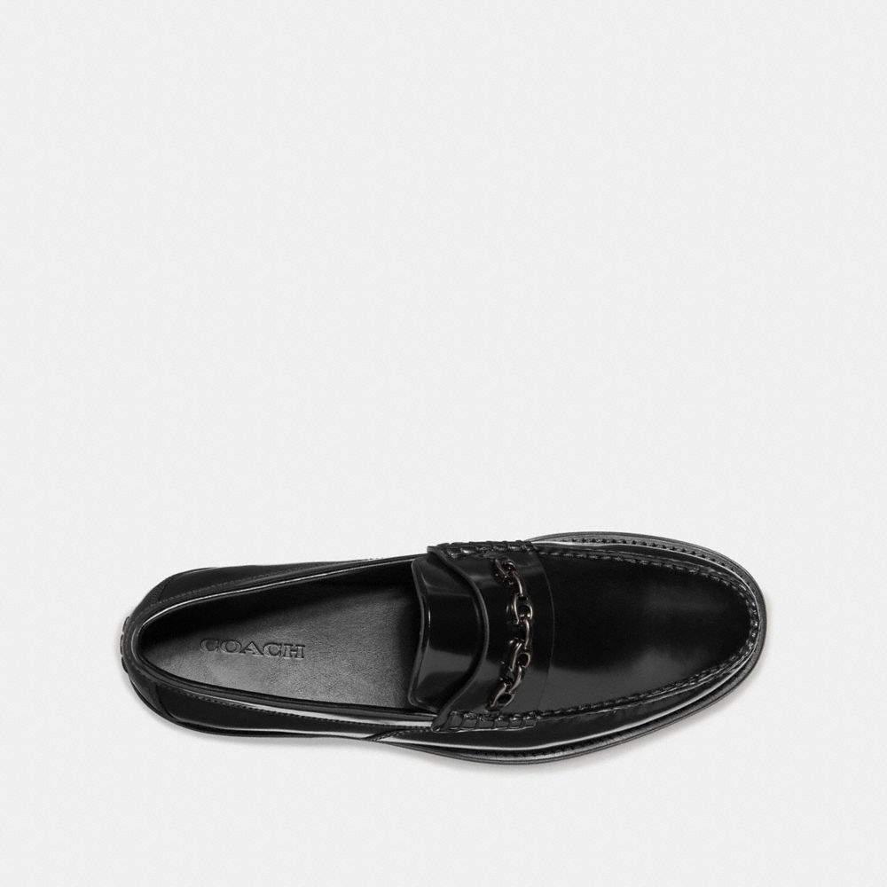 coach chain loafer